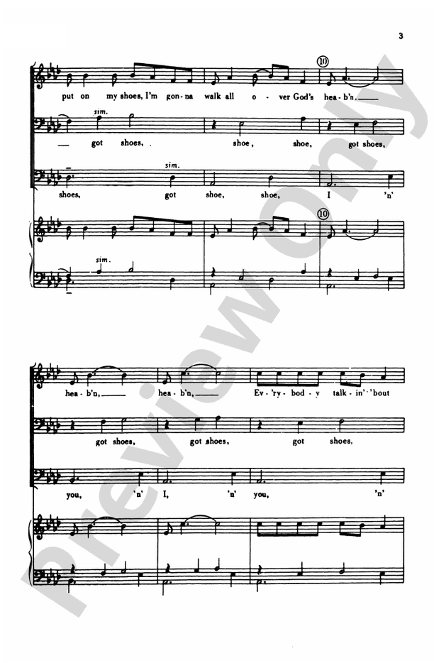 I Got Shoes – SATB Choral Octavo - Digital Sheet Music Download (Digital Download)