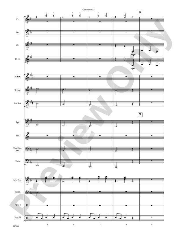 Skin and Bones - Concert Band Conductor Score & Parts (Digital Download)