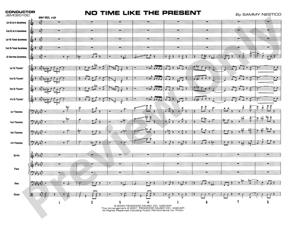 No Time Like the Present - Jazz Ensemble Conductor Score & Parts (Digital Download)