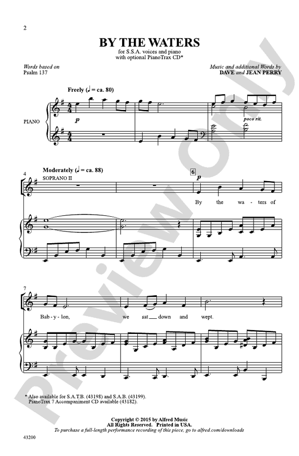 By the Waters – SSA Choral Octavo (Digital Download)