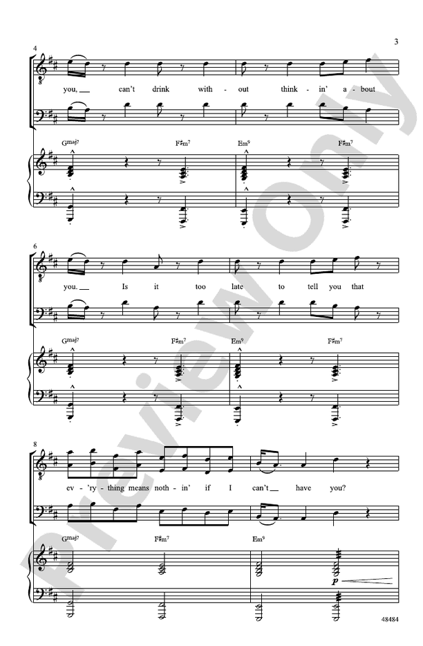 If I Can't Have You – TTB Choral Octavo (Digital Download)
