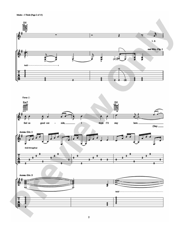 I Think - Guitar TAB (Digital Download)