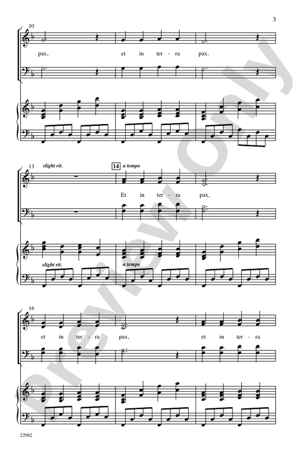 Et In Terra Pax – SATB Choral Octavo (Digital Download)