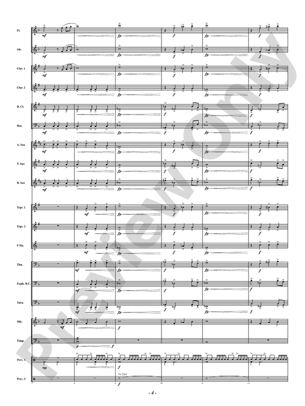 Fanfare For The Saints - Concert Band Conductor Score & Parts (Digital Download)