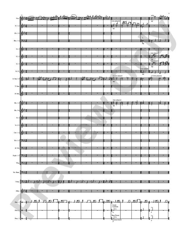Modal Tune - Concert Band Conductor Score & Parts (Digital Download)