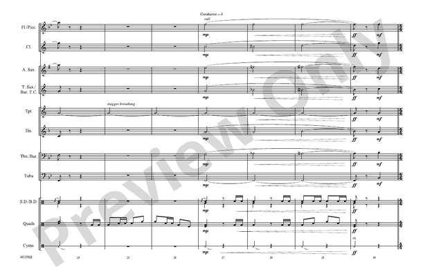 From Sea to Shining Sea – Marching Band Conductor Score & Parts (Digital Download)