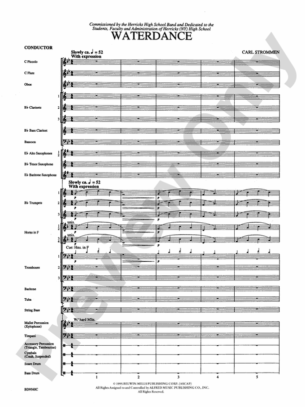 Waterdance - Concert Band Conductor Score & Parts (Digital Download)