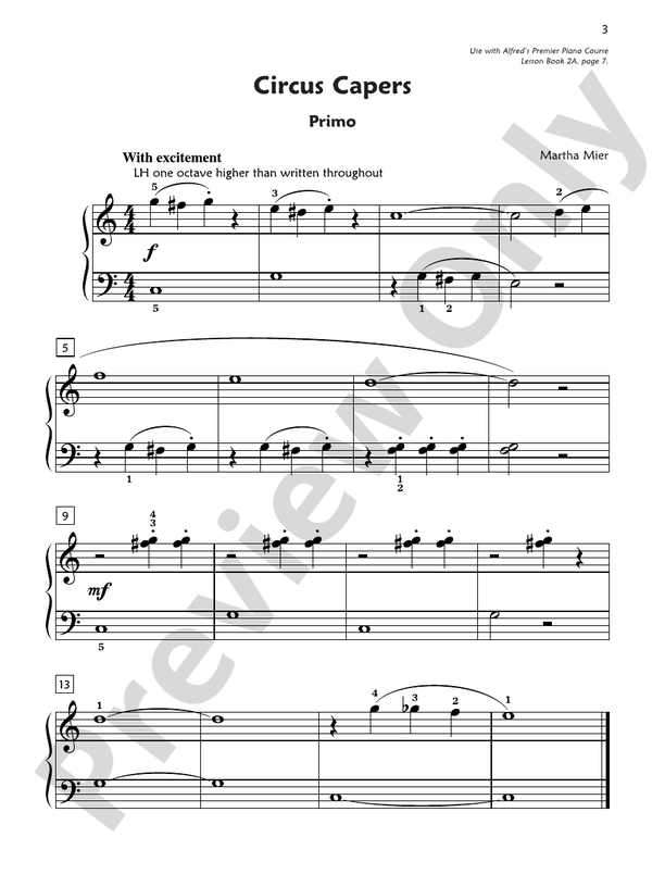 Premier Piano Course, Duet 2A - 1 Piano, 4 Hands (Digital Download)