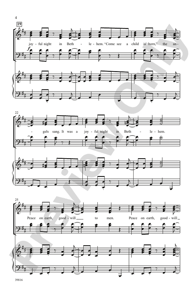 A Joyful Night - SSATB Choral Octavo (Digital Download)