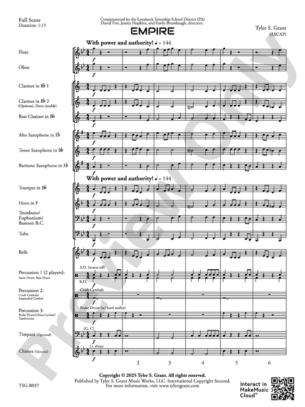 Empire - Concert Band Conductor Score & Parts(Digital Download)