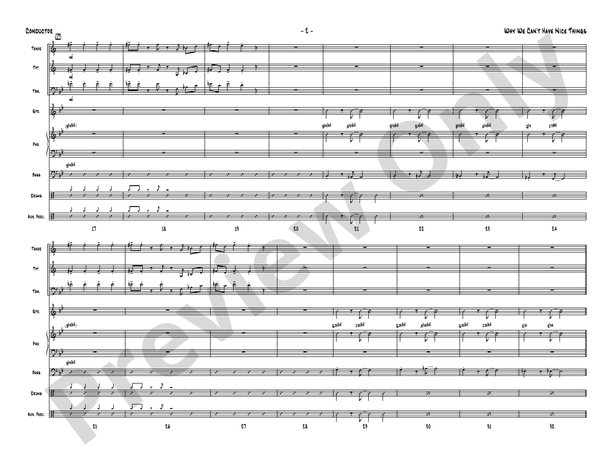 Why We Can't Have Nice Things – Jazz Ensemble Conductor Score & Parts (Digital Download)