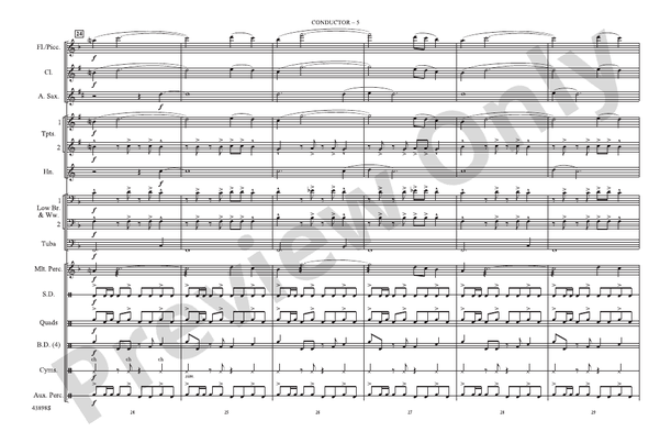 The Magnificent Seven (Arr. Nick Baratta) – Marching Band Conductor Score & Parts (Digital Download)