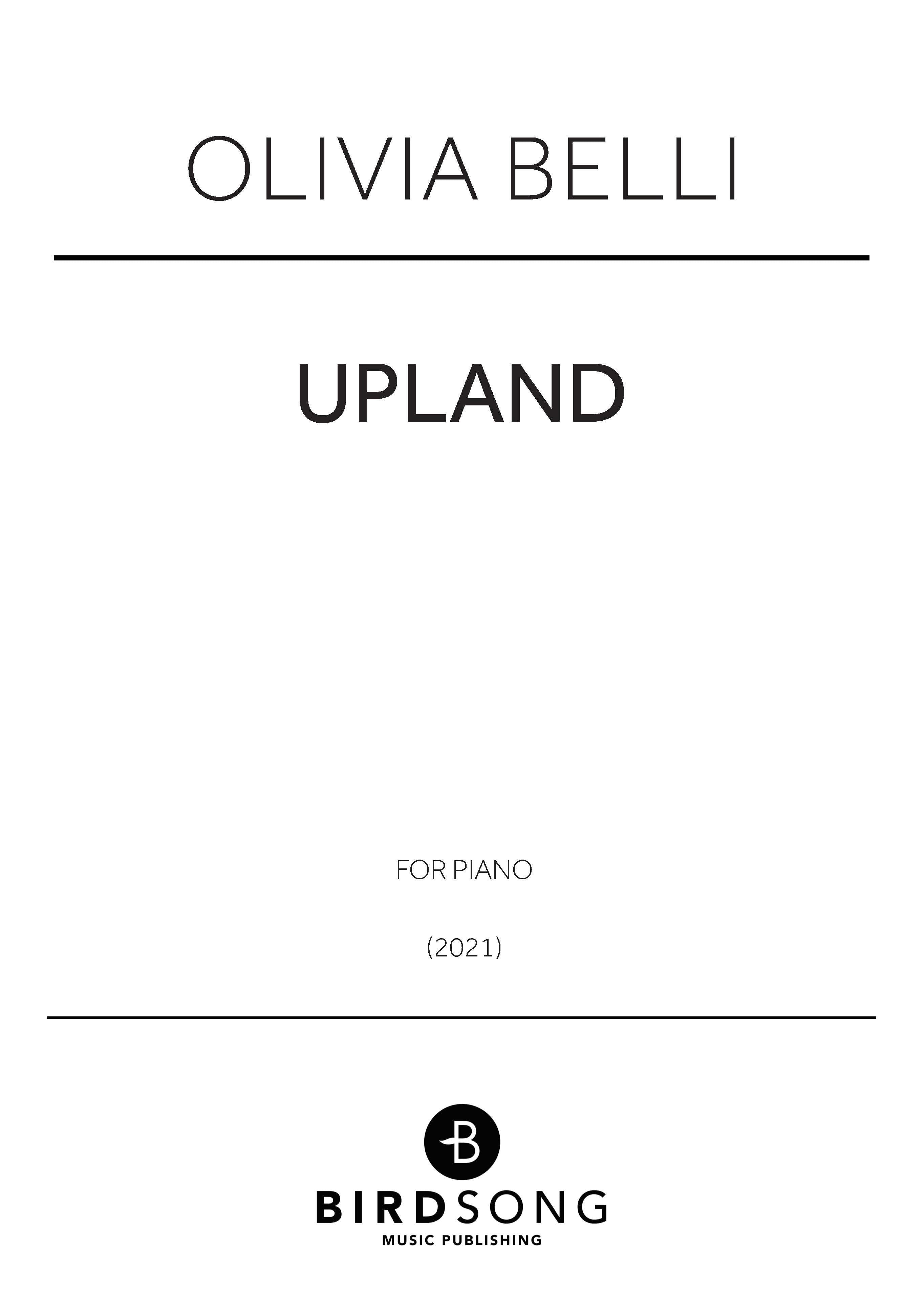 Belli - Upland - Piano Solo (Digital Download)