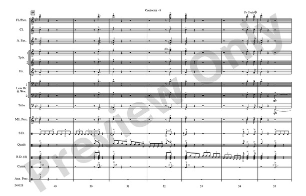 Fiesta Bahia – Marching Band Conductor Score & Parts (Digital Download)