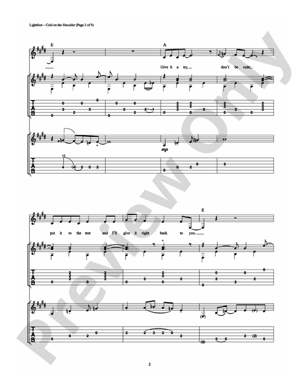 Cold on the Shoulder - Guitar TAB (Digital Download)
