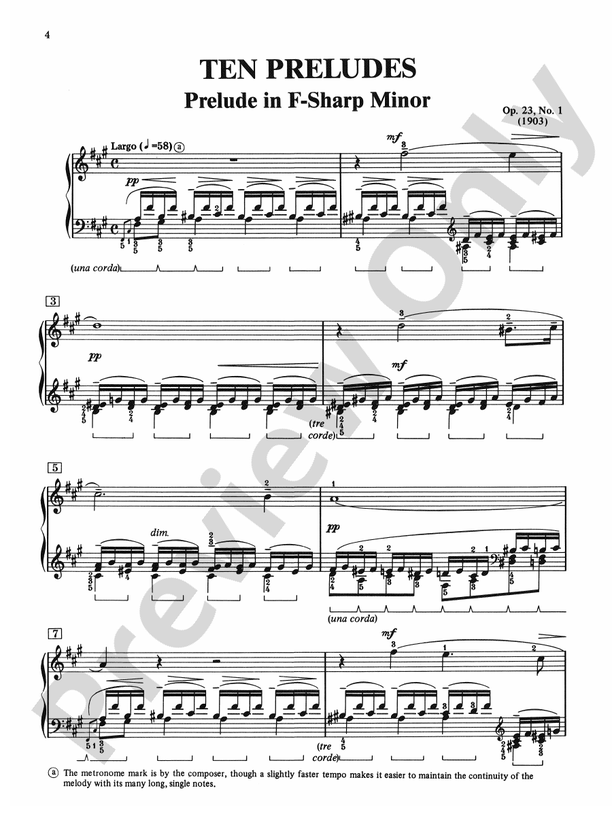 Rachmaninoff - Preludes, Opus 23 - Piano (Digital Download)