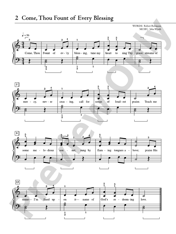 The Piano Student's Hymnal: 30 Hymns - Piano (Digital Download)