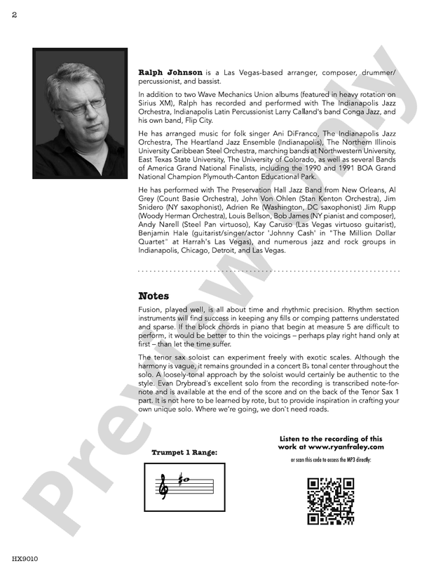 Mr. Fusion – Jazz Ensemble Conductor Score & Parts (Digital Download)