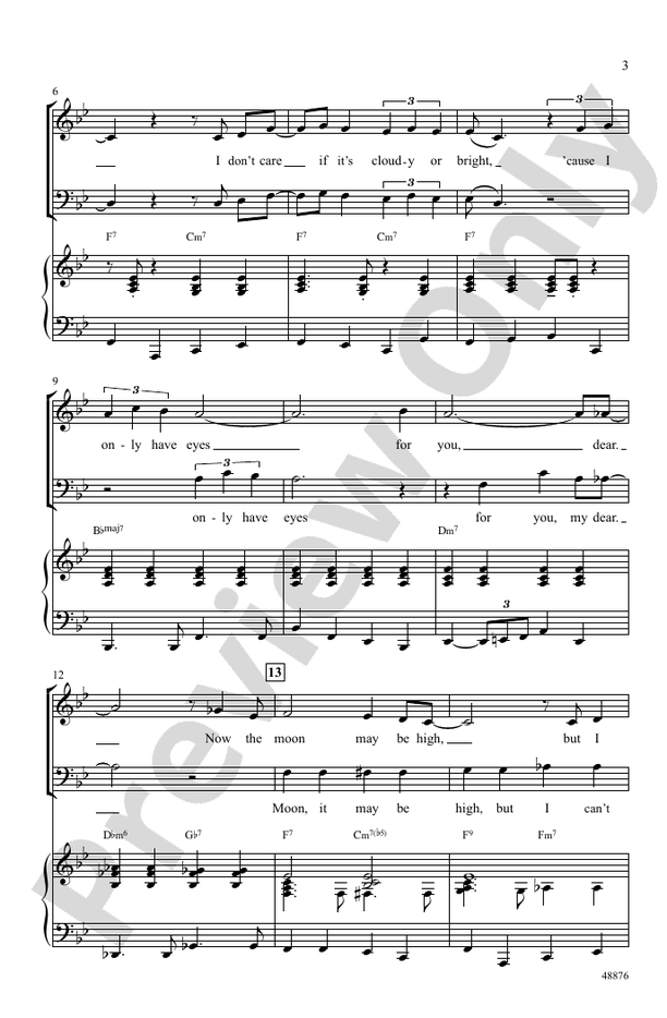 I Only Have Eyes for You – SAB Choral Octavo (Digital Download)