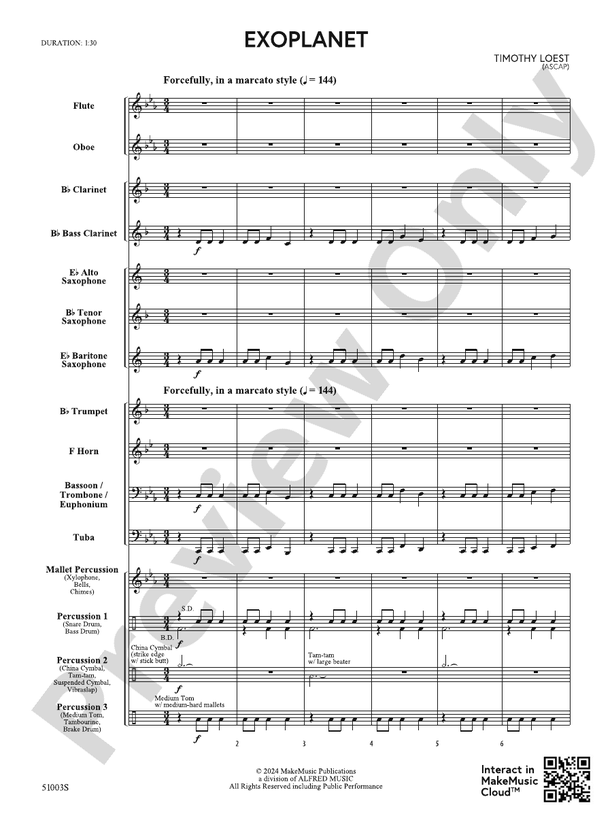 Exoplanet – Concert Band Conductor Score & Parts (Digital Download)