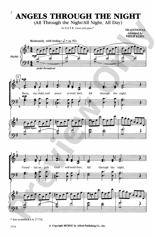 Angels Through the Night – SATB Choral Octavo (Digital Download)