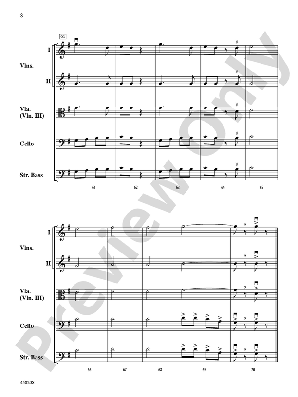 Christmas in a Minute and a Half - String Orchestra Conductor Score & Parts (Digital Download)