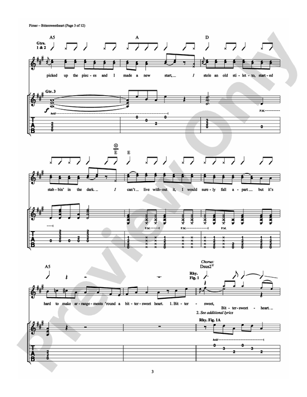 Bittersweetheart - Guitar TAB (Digital Download)