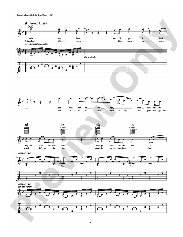 Love Me Like That - Guitar TAB (Digital Download)