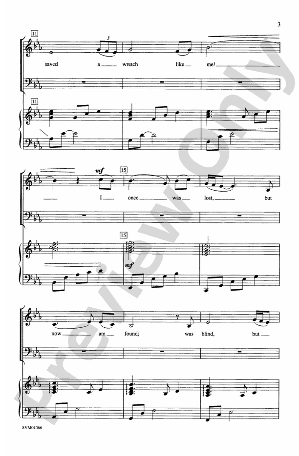 Amazing Grace - Arr. Sonja Poorman - SATB Choral Octavo (Digital Download)