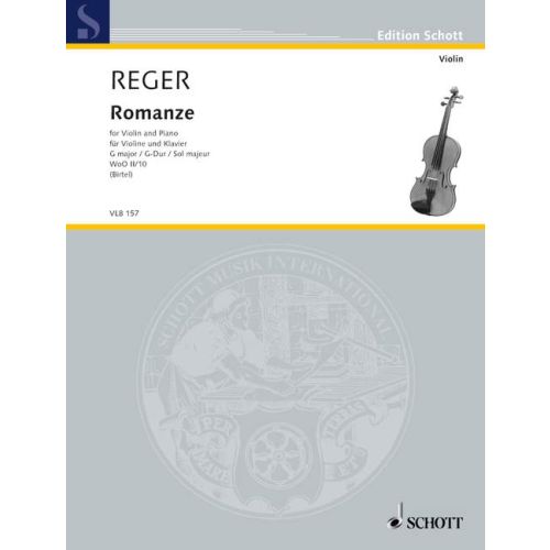 Reger - Romanze - Violin/Piano Accompaniment Schott VLB157