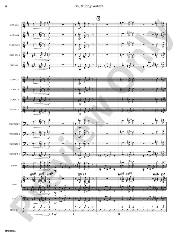 Oh, Muddy Waters – Jazz Ensemble Conductor Score & Parts (Digital Download)