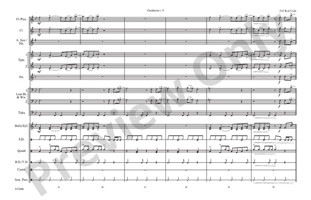 Jumpin' Jack Flash (Arr. Doug Adams) – Marching Band Conductor Score & Parts (Digital Download)