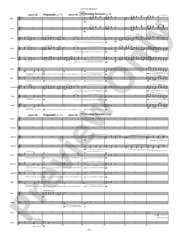 Light The Menorah! - Concert Band Conductor Score & Parts(Digital Download)