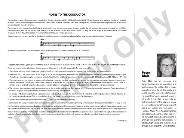 Backrow Politics (Grade 2) - Jazz Ensemble Conductor Score & Parts(Digital Download)