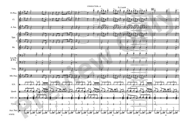 No Tears Left to Cry – Marching Band Conductor Score & Parts (Digital Download)