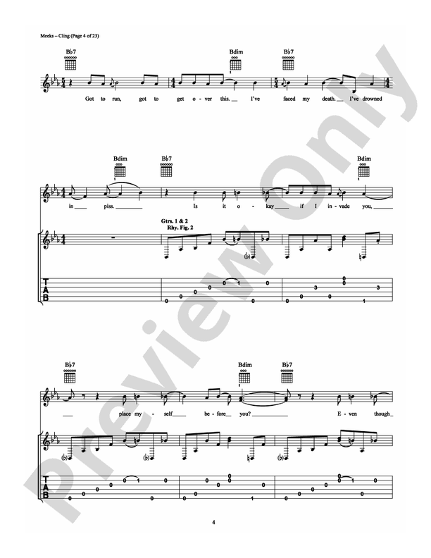 Cling - Guitar TAB (Digital Download)