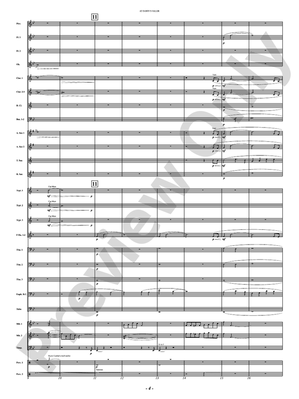 At Dawn's Valor (A Tribute to Courage and Sacrifice) - Concert Band Conductor Score & Parts(Digital Download)