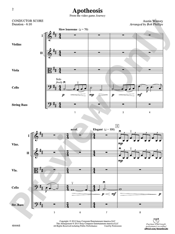 Apotheosis – String Orchestra Conductor Score & Parts (Digital Download)