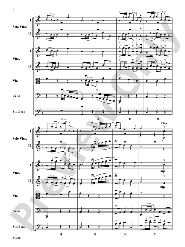 My Spirit Be Joyful (from Cantata No. 146) – String Orchestra Conductor Score & Parts (Digital Download)