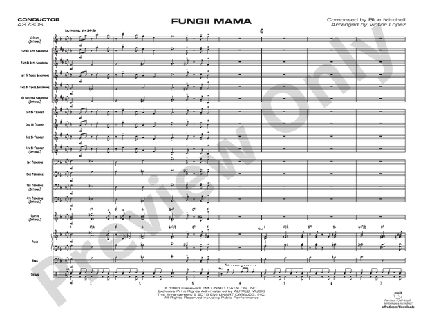 Fungii Mama - Jazz Ensemble Conductor Score & Parts(Digital Download)