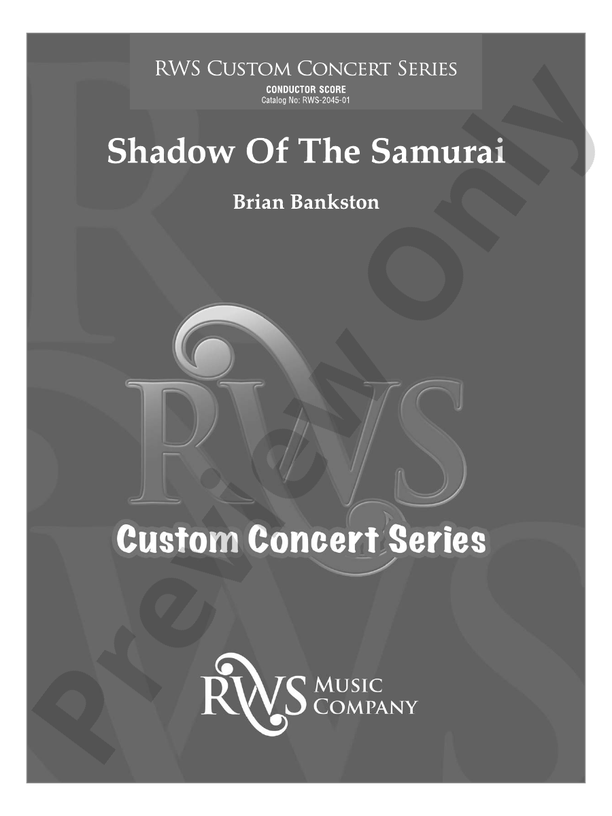 Shadow of the Samurai - Concert Band Conductor Score & Parts(Digital Download)