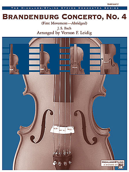 BRANDENBURG CONCERTO NO 4 STR ORCH Bach Johann Sebastian