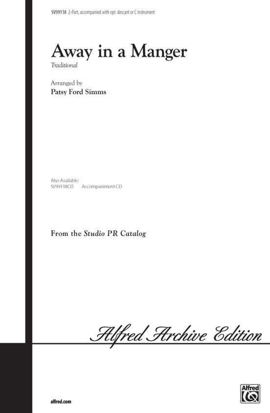 Away in a Manger – 2-Part Choral Octavo (Digital Download)