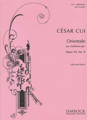 Orientale, Op. 50 No. 9 - from Kaléidoscope - Cesar Cui - Cello Simrock