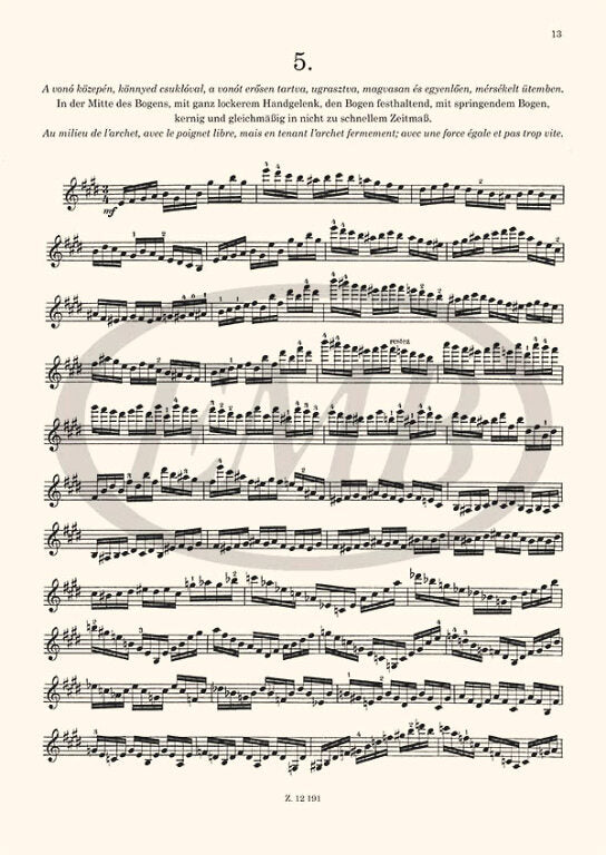 Hubay - 6 Etudes Op63 - Violin Solo EMB Z12191