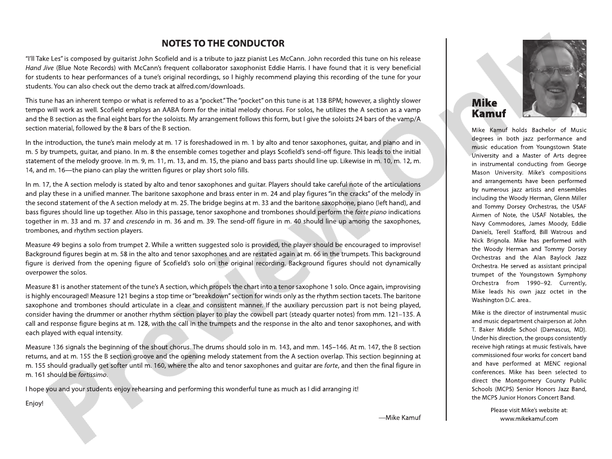 I'll Take Les - Jazz Ensemble Conductor Score & Parts (Digital Download)