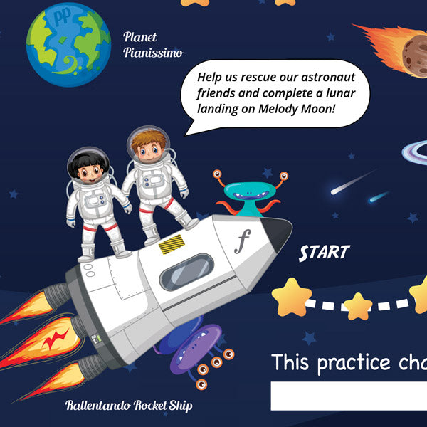 Space Quest A3 Music Practice Chart by Musically Gifted