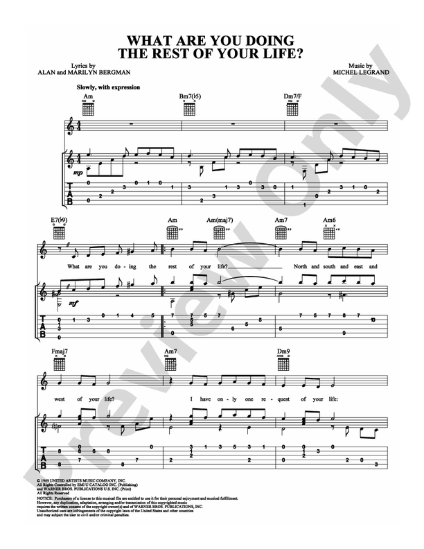 What Are You Doing the Rest of Your Life? - Guitar TAB (Digital Download)