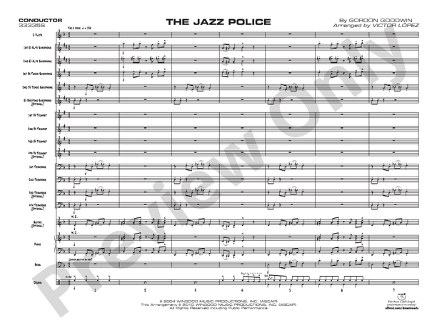 The Jazz Police (Grade 2) - Jazz Ensemble Conductor Score & Parts(Digital Download)