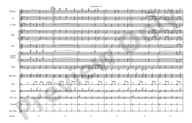 Hairspray Jam – Marching Band Conductor Score & Parts (Digital Download)